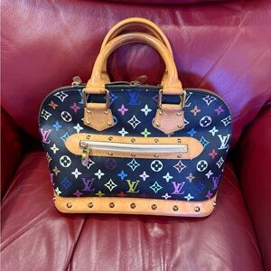 Louis Vuitton Black Multicolor Satchel